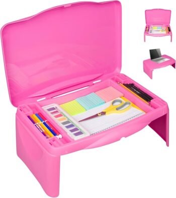 Foldable Kids Study Desk with Storage - Portable Study & Activity Table