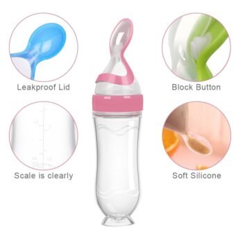 Silicone Spoon Feeder Bottle for Babies