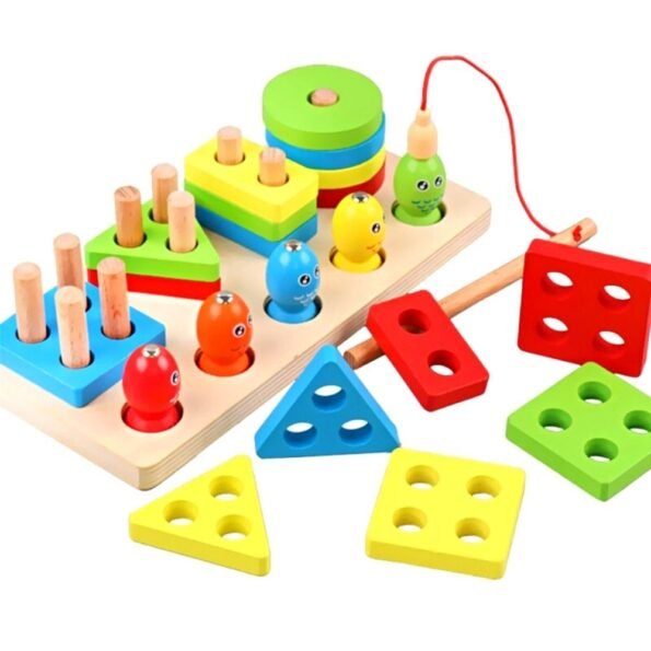 Wooden Fishing Shape Sorting Puzzle