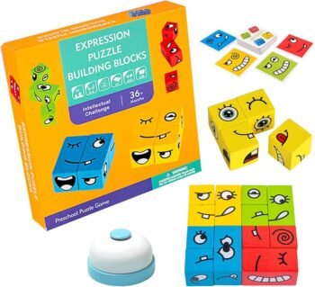 Wooden Face-Changing Cube Puzzle Game
