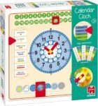 Wooden Calendar Clock Learning Board for Kids