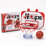 Wall-Mounted Basketball Hoop Set for Kids – Ball, Net & Pump Included