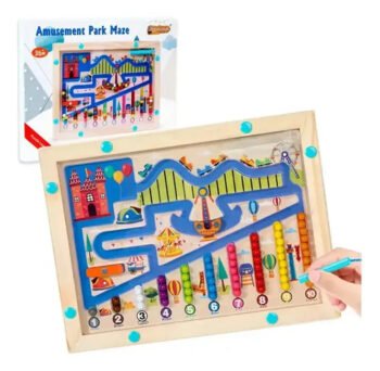 Magnetic Color & Number Maze Board for Kids