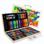 220-Piece Kids Art Set with Wooden Case