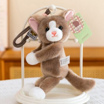 Geffy Magnetic Brown Cat Plush - 26 cm
