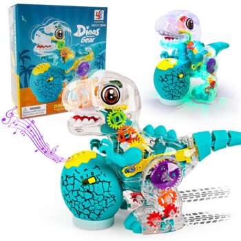 Dinosaur Transparent Gear Toy with Light & Sound