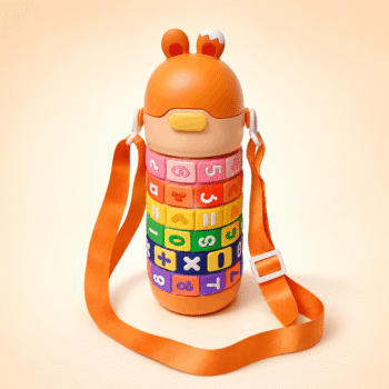 Kids Math Learning Water Bottle with Rotating Number Rings - 430 ml